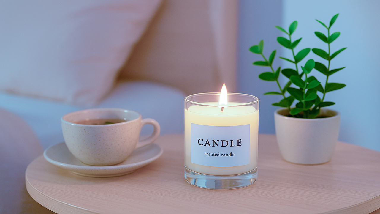 アロマキャンドルとハーブティー