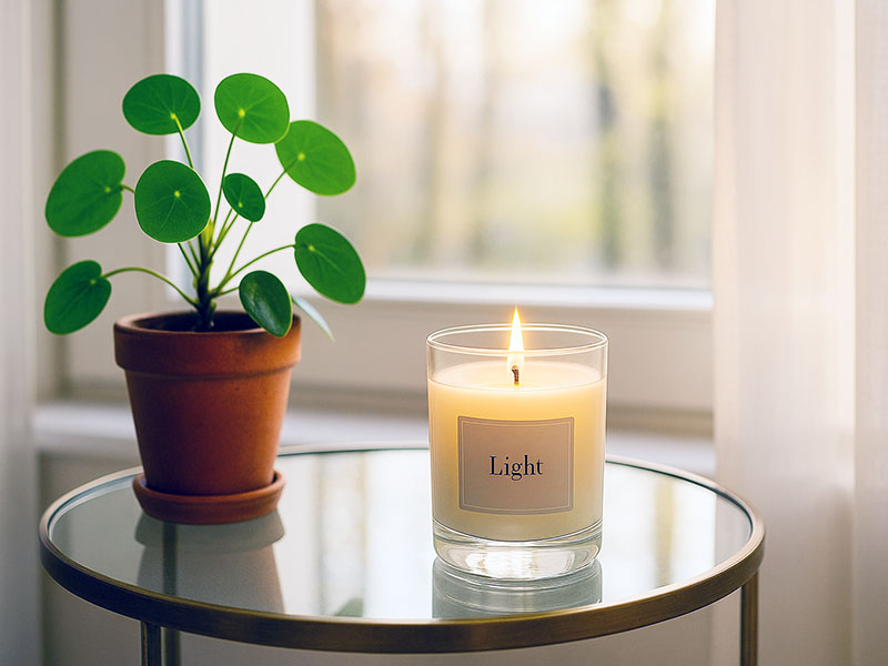 窓際のキャンドル