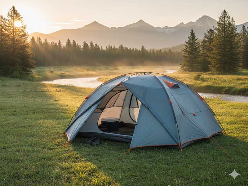 ドーム型のテント