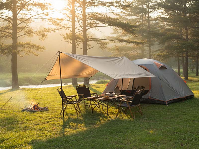 タープ付きテント